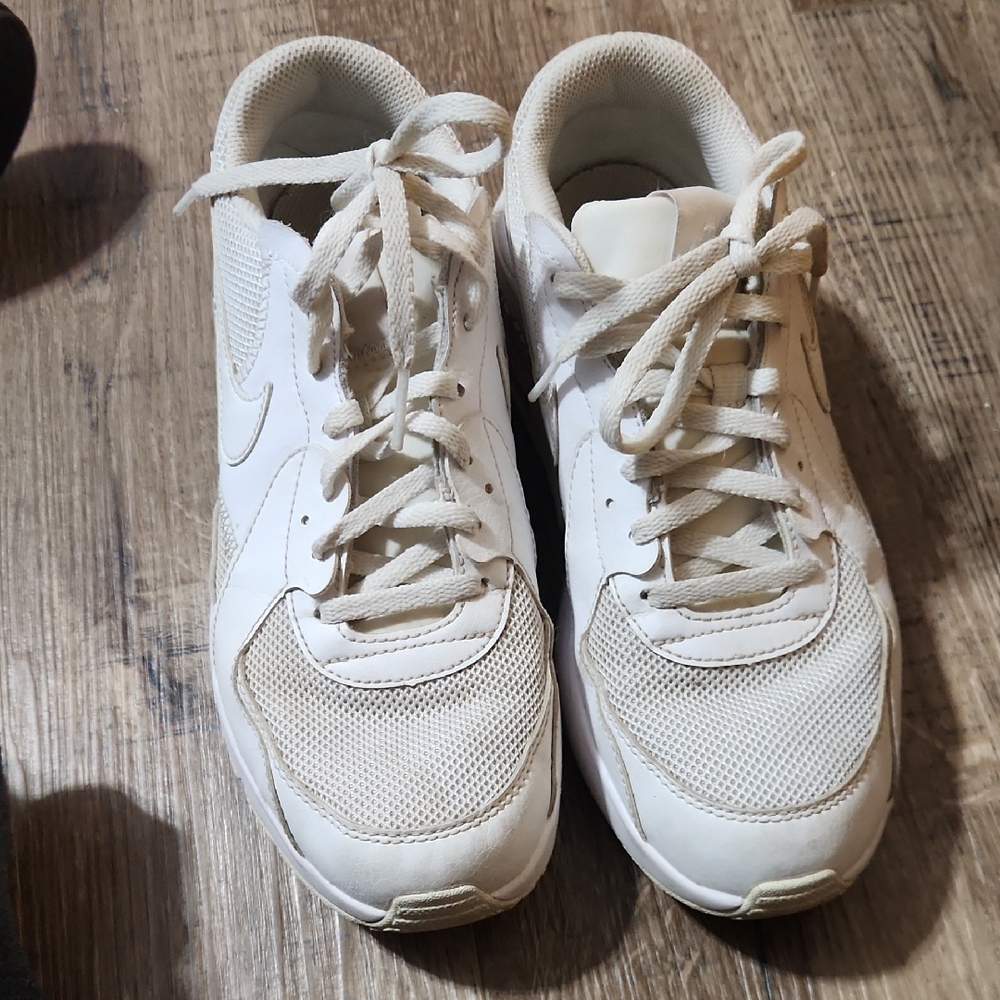 Air Max White and Cream Sneakers